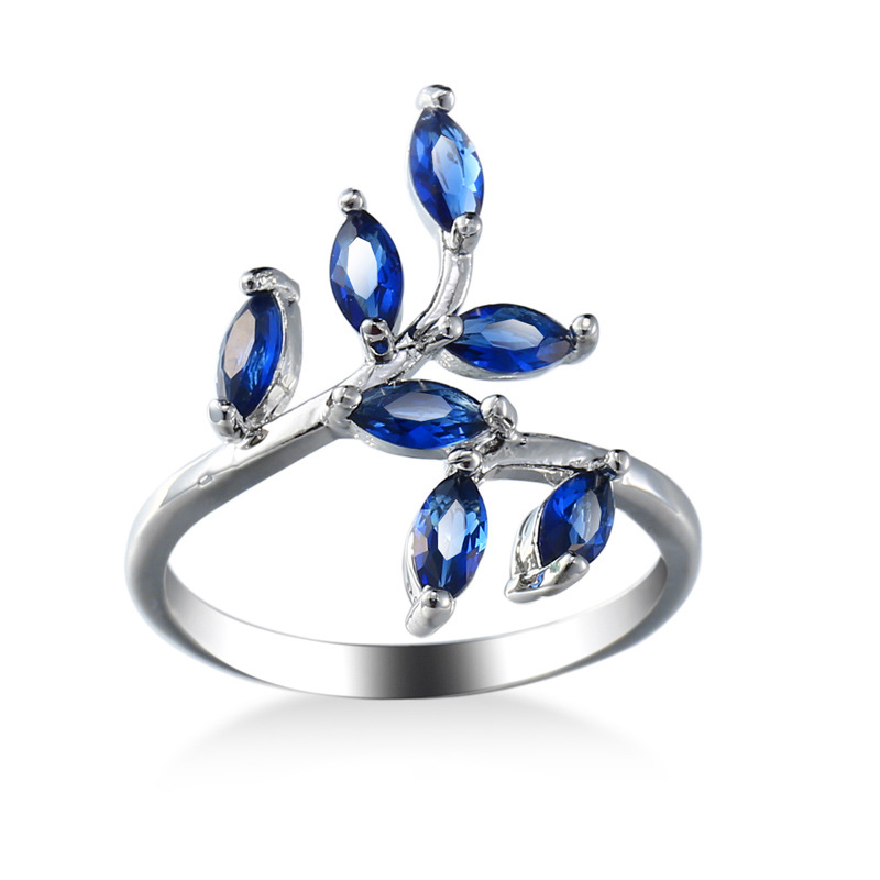Ethnic Fashion Design - Cincin Desain Daun Biru Cantik dengan