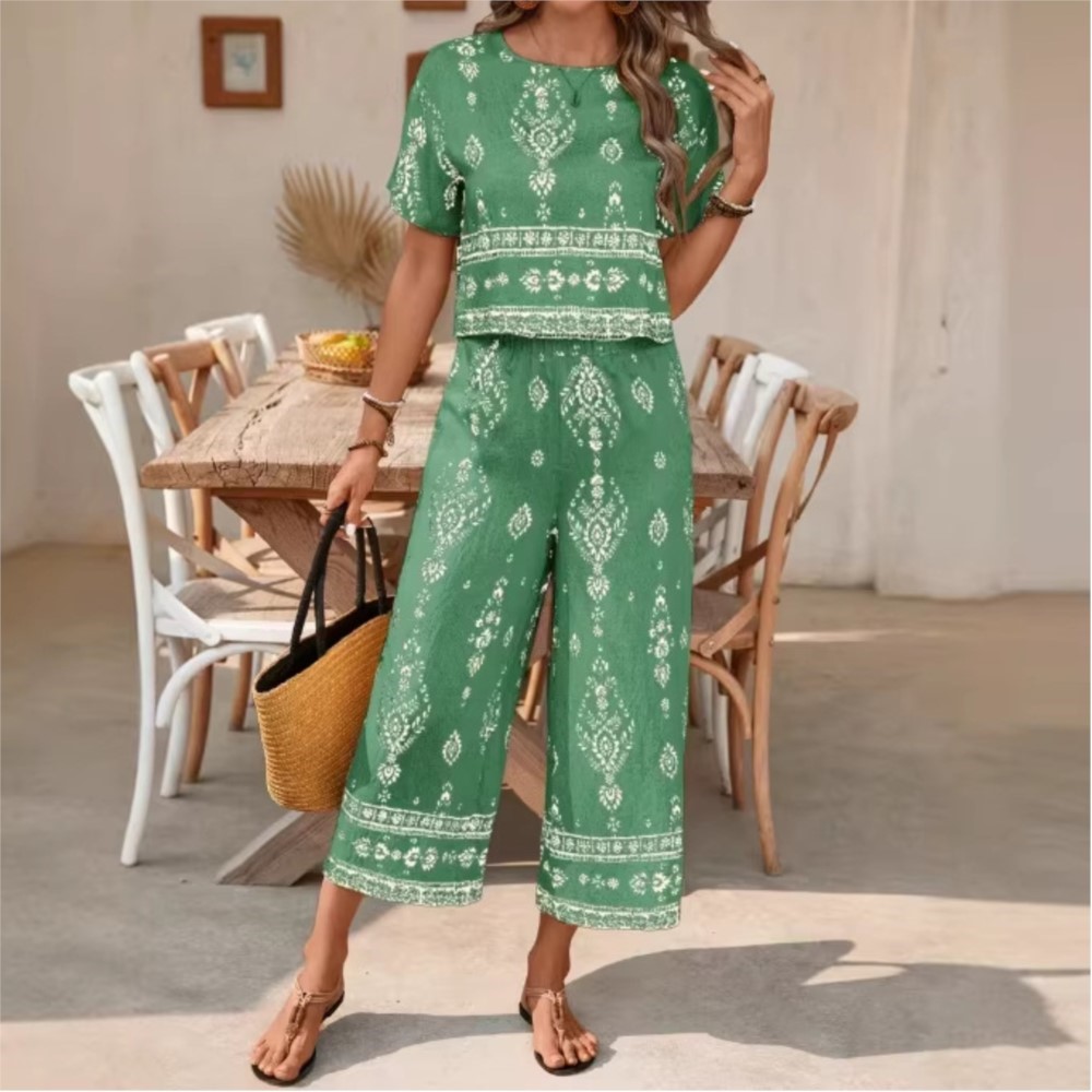 Setelan Wanita Lengan Pendek M - New Ethnic Fashion ulasan dan harga