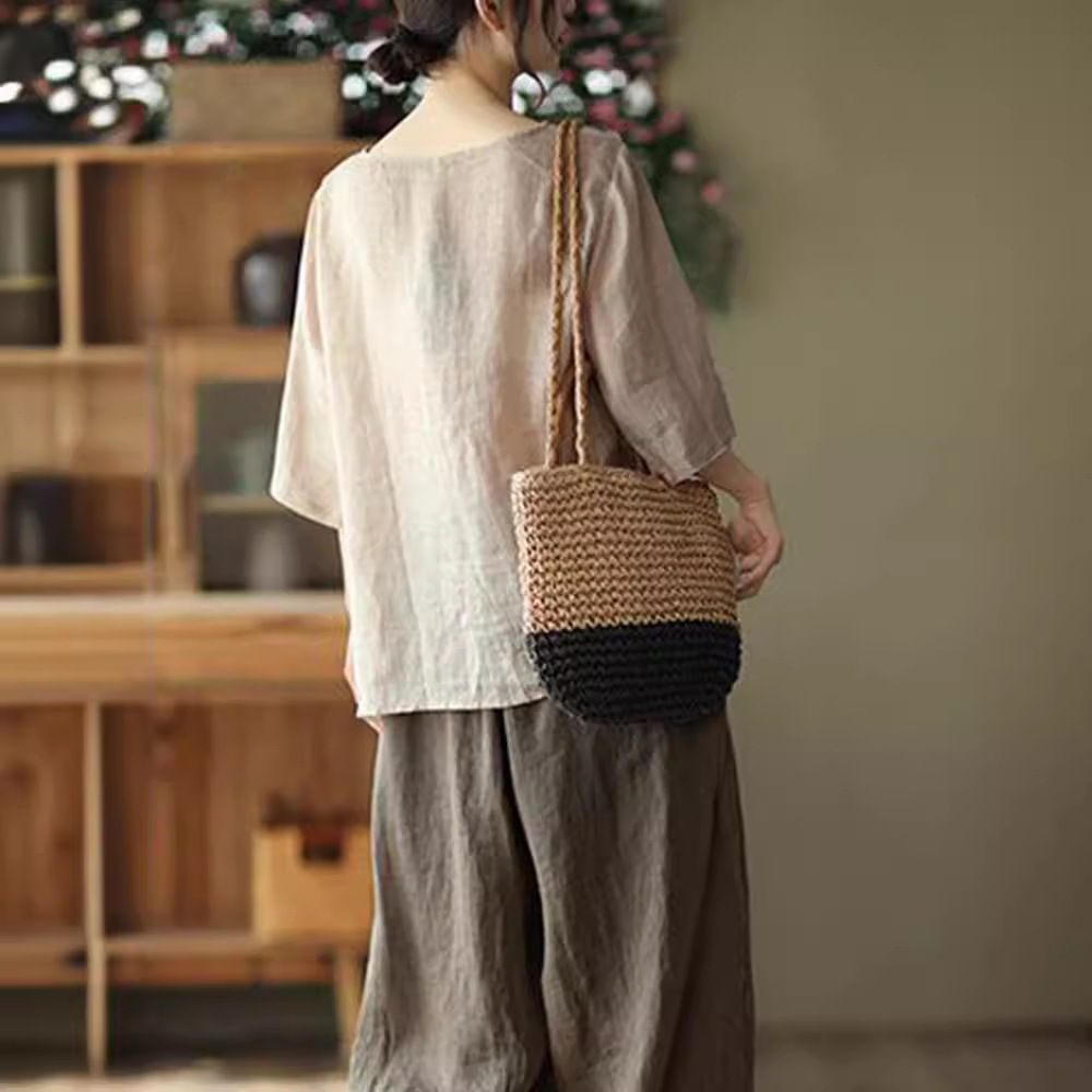 Blus Retro Musim Panas Wanita  - New Ethnic Fashion ulasan dan harga