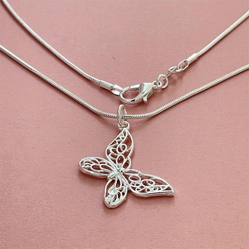 Kalung Kupu-kupu Perak Sterlin - Ethnic Fashion Design ulasan dan harga