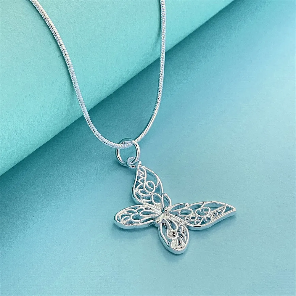 Kalung Kupu-kupu Perak Sterlin - Ethnic Fashion Design ulasan dan harga