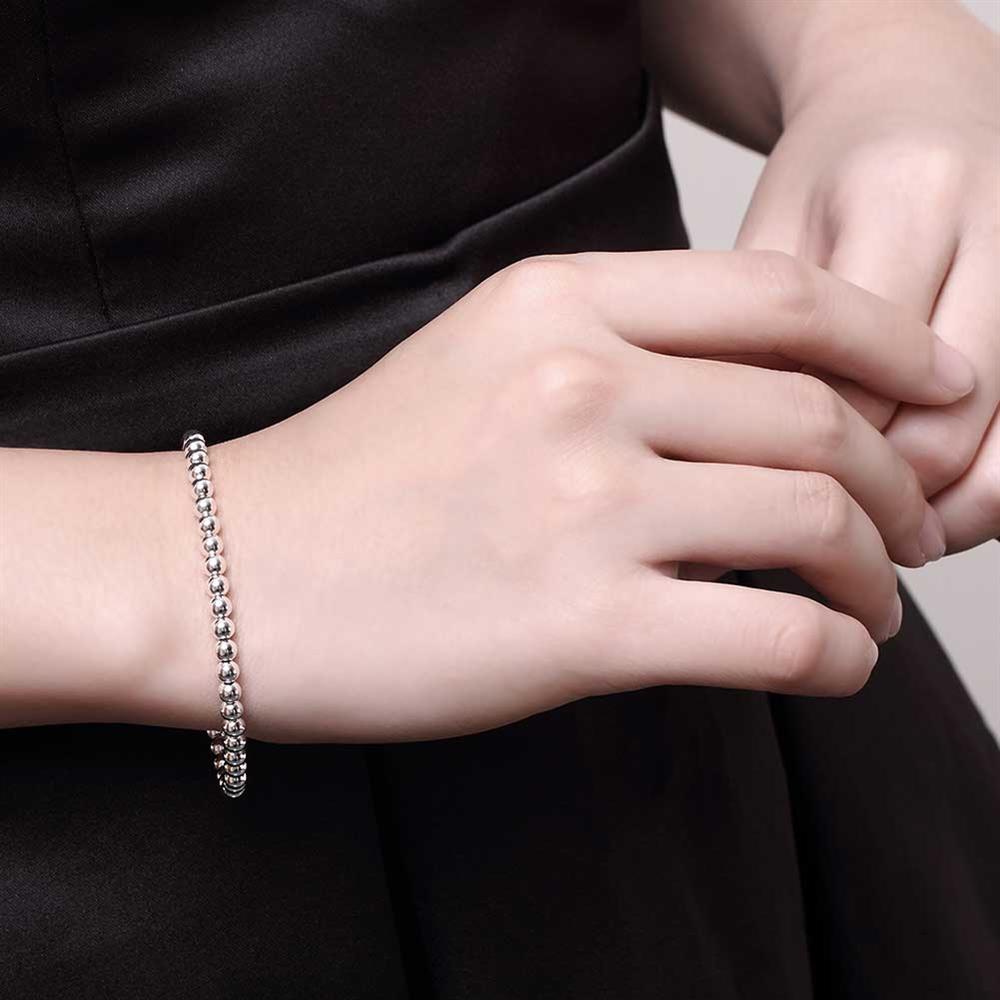 Gelang manik-manik 4MM mewah b - Ethnic Fashion Design ulasan dan harga
