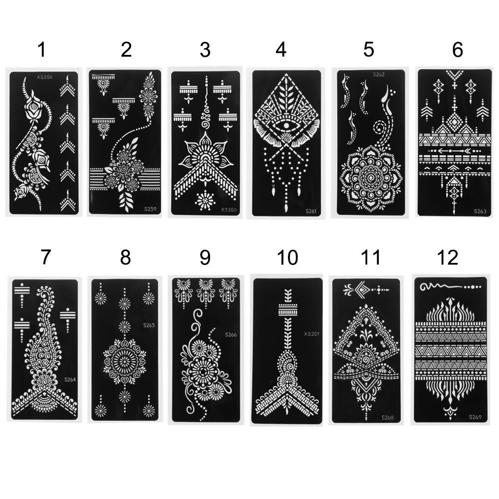 Stiker Stencil Template Henna  - Ethnic Fashion India ulasan dan harga