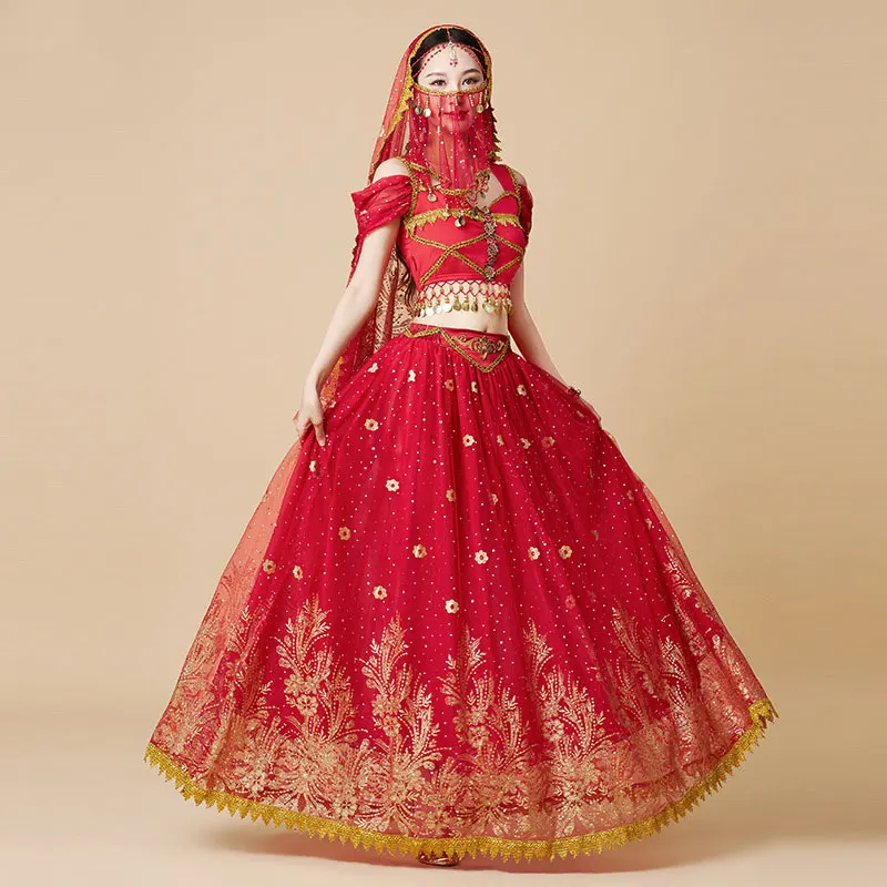 Gaun Atasan Tari Perut Cosplay - Ethnic Fashion India ulasan dan harga